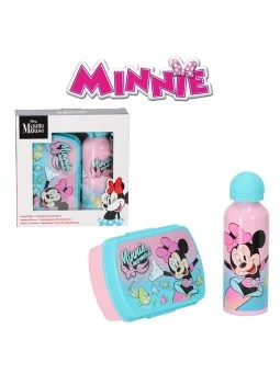 Disney Minnie Lunch Box con Borraccia in Alluminio 500 ML