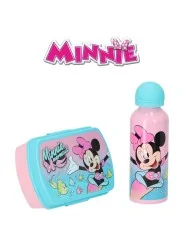 Disney Minnie Lunch Box con Borraccia in Alluminio 500 ML