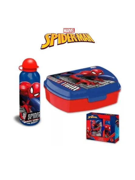 Spiderman Lunch Box con Borraccia Alluminio 500 ml
