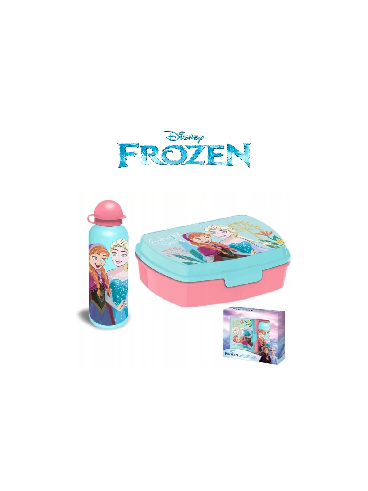 Frozen Lunch Box con Borraccia in Alluminio 500 ML