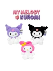 Peluche Kuromie e My Melodi 3 AST 28 CM