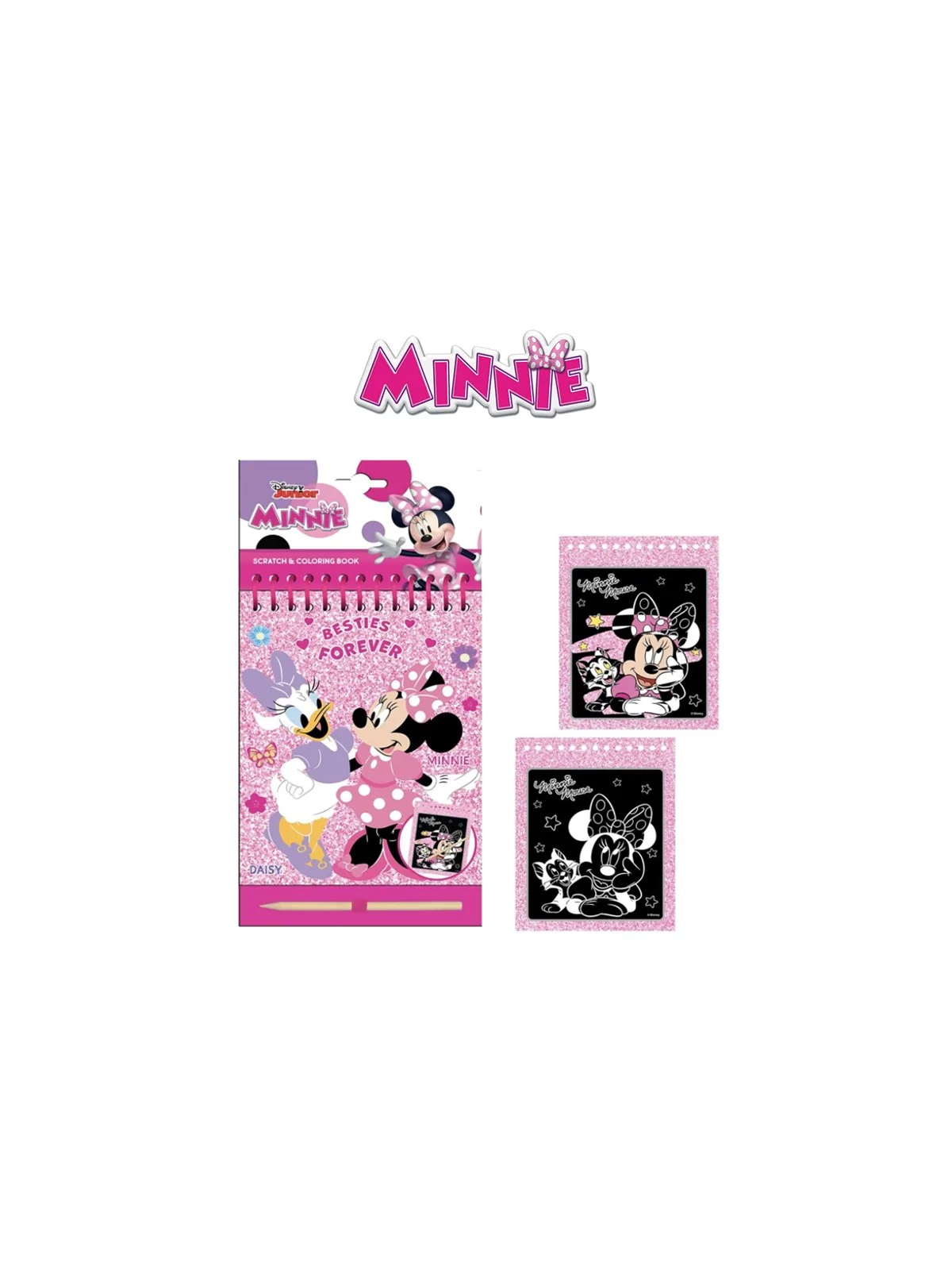 Minnie Stationary Set Scratch e Coloring Book