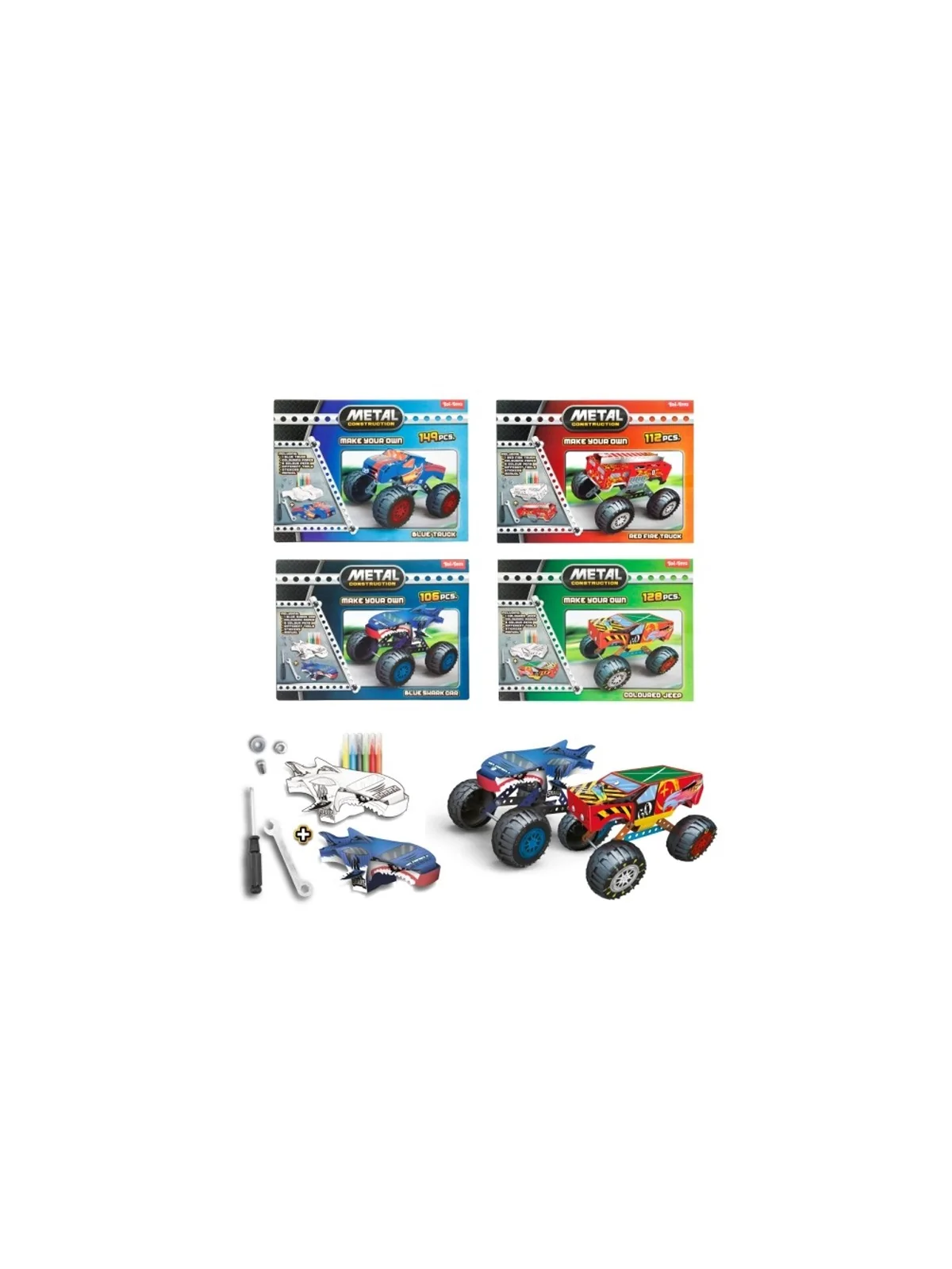 Metal Construction 149 pcs 4 Ast