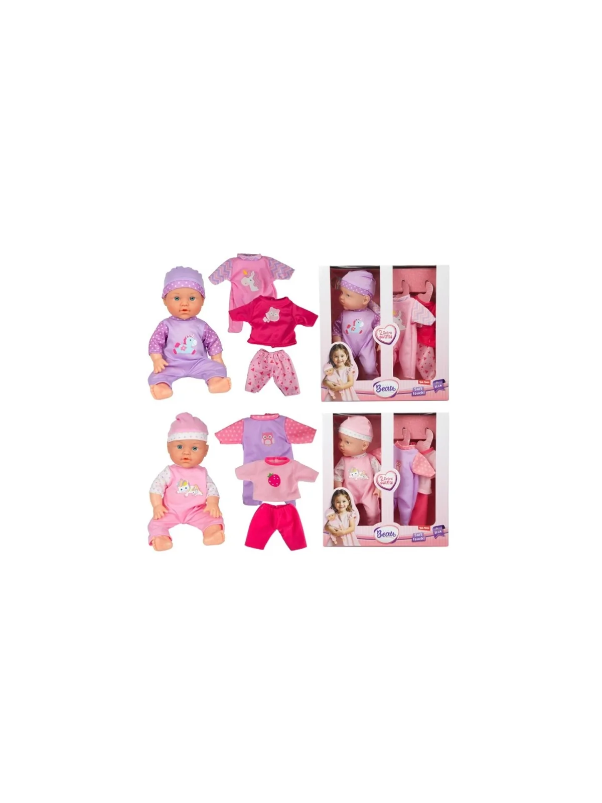 Beau Soft Baby Pop con Vestiti 31 cm