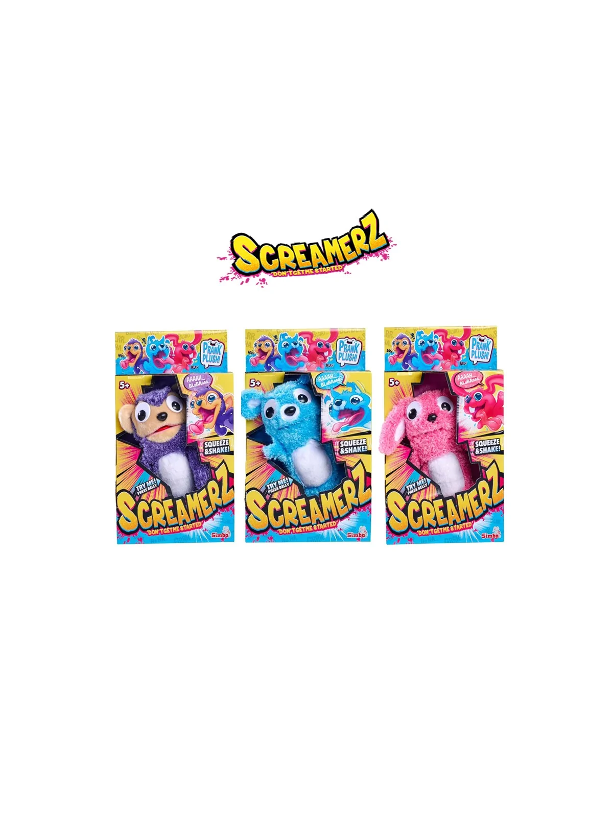 Screamerz Squeeze & Shake Plush 30 cm