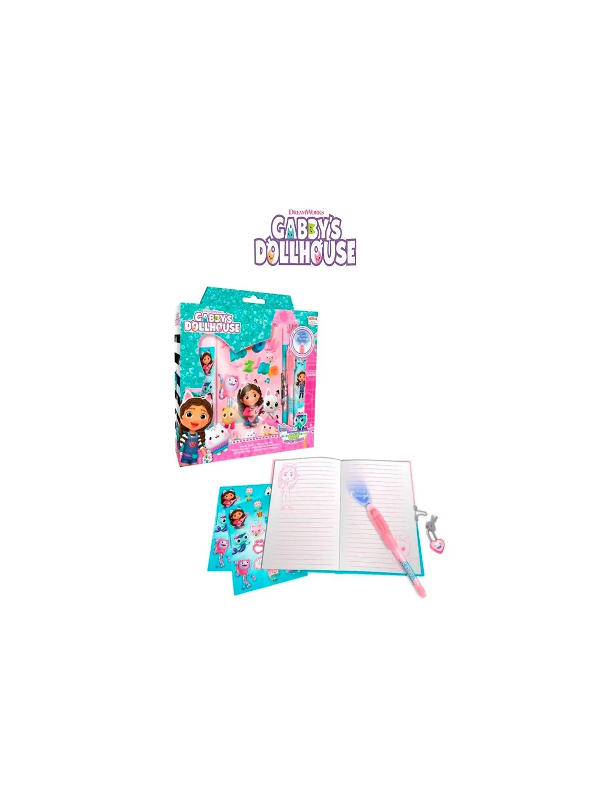 Gabby's Dollhouse Diario Segreto con Penna e Lucchetto