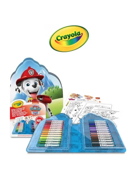 Crayola Paw Patrol Valigetta Colour e Stickers Kit