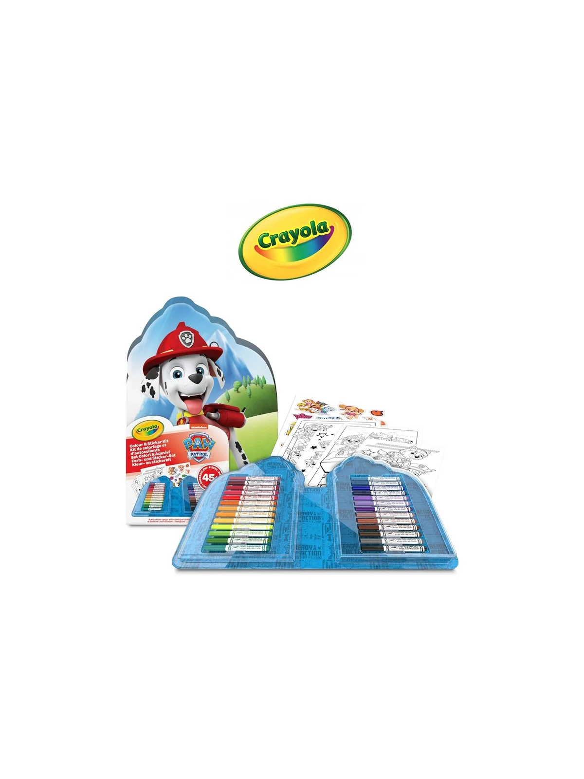 Crayola Paw Patrol Valigetta Colour e Stickers Kit