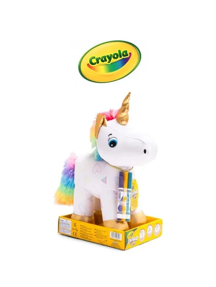 Crayola Colora il Tuo Peluche Unicorno 30 cm Crayola Colora il Tuo Peluche Unicorno 30 cm