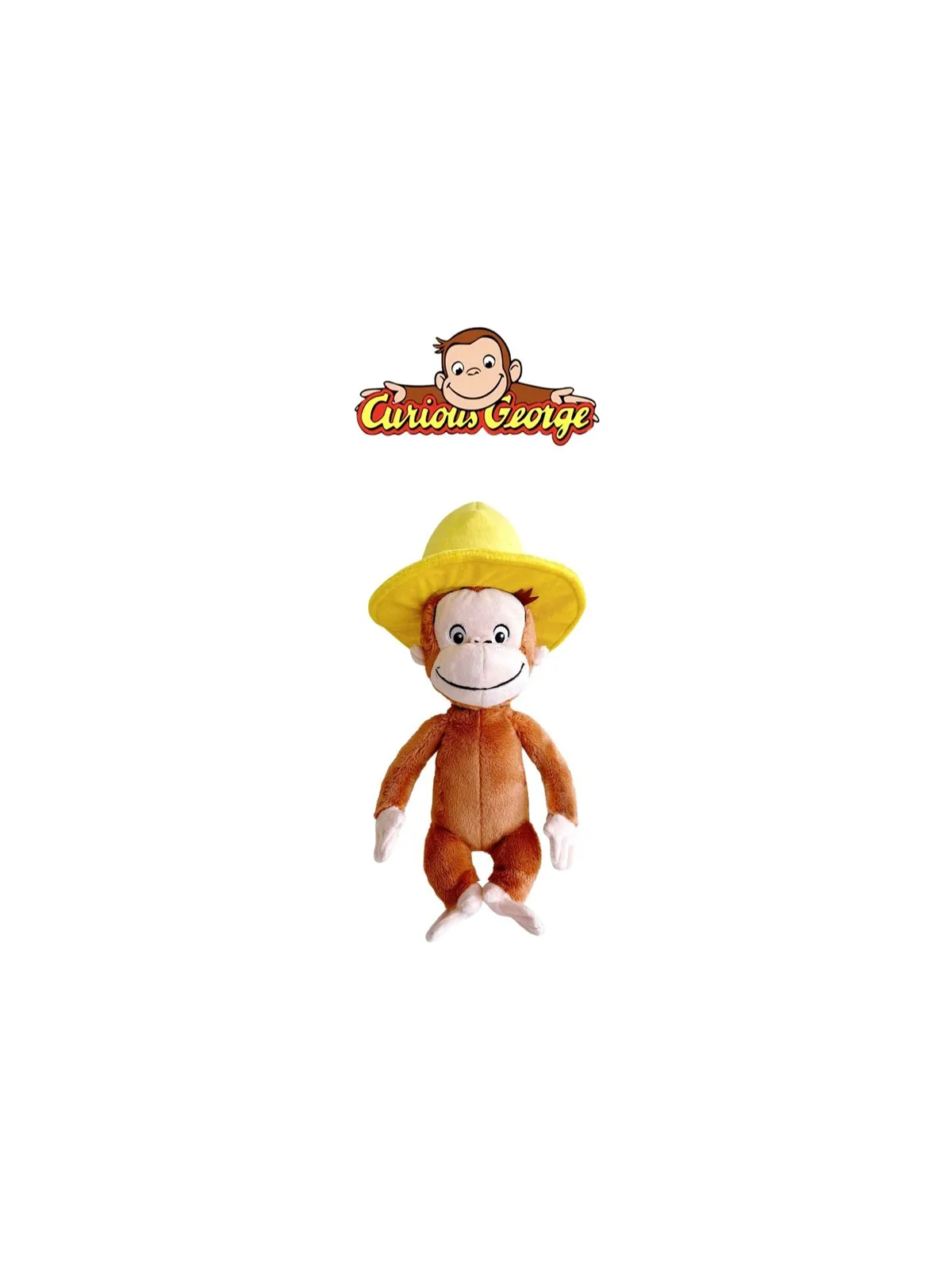 Peluche Curioso Come George con Cappello Giallo 25 CM