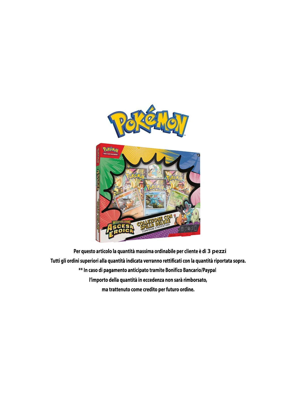 Pokemon Ascesa Eroica Collezione con Spilla Deluxe