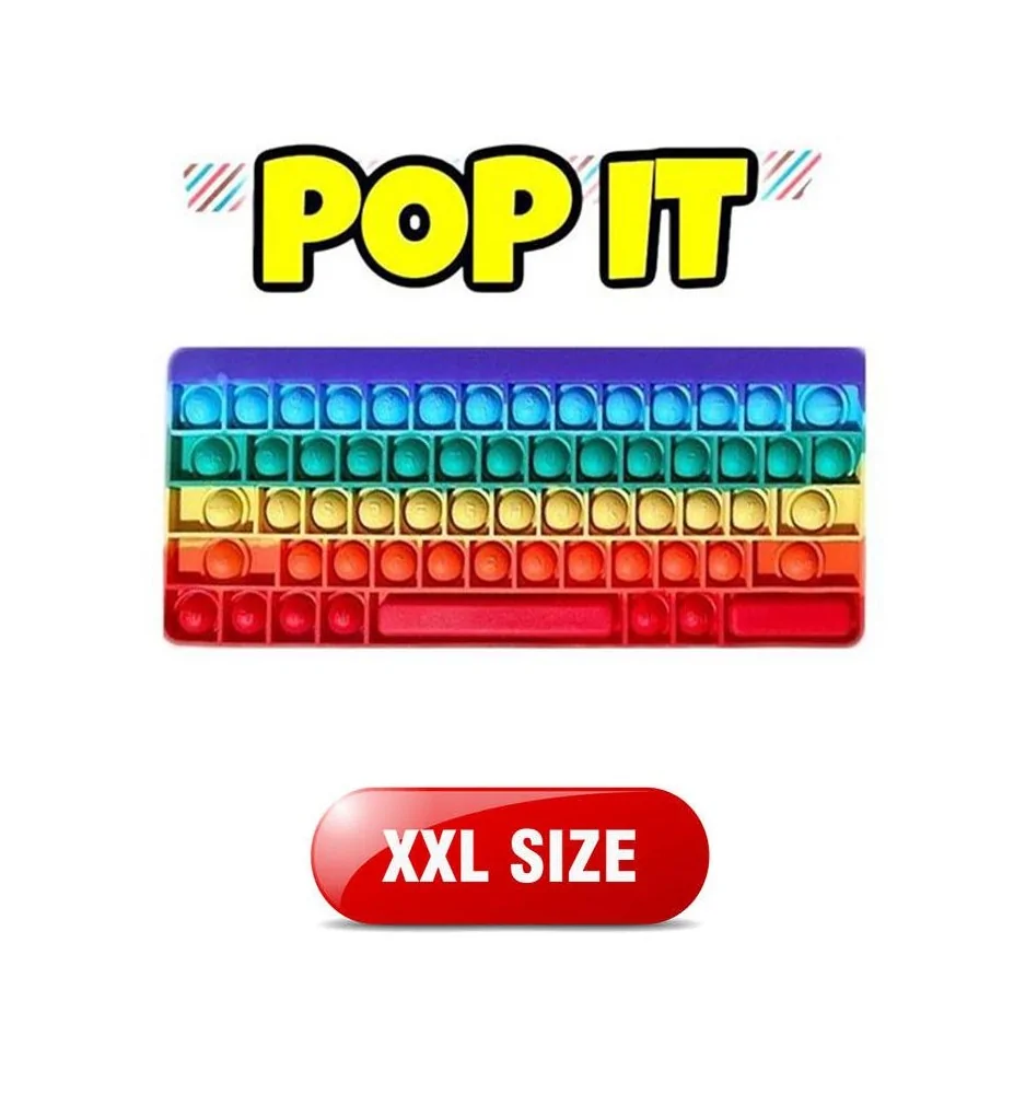 Magic Pop Game Rainbow Keyboard 11 x 27 cm