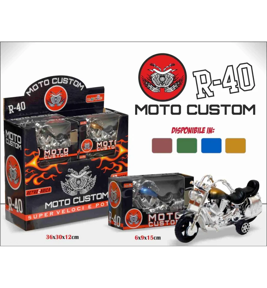 Moto Custom a Retrocarica 14 cm